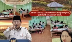 Sekolah Mirip Kandang Hewan, Guru di Padangsidimpuan Mengais "Upah" Rp300 Ribu dari Swadaya Warga!