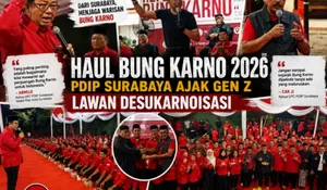 Haul Bung Karno, PDIP Surabaya Ajak Gen Z Lawan Desukarnoisasi