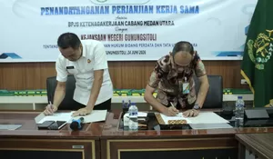 Teken MoU, Kejari Gunungsitoli dan BPJS Ketenagakerjaan Perkuat Kepastian Hukum Pekerja