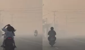 Duh! Warga Banjarbaru Keluhkan Asap Pekat Karhutla Selimuti Jalan Raya: Kalau Laju Bahaya, Bisa Kecelakaan