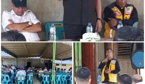 Bupati Nias Selatan Bersama Kadis PUPR Nias Selatan hadir meninjau Pematokan pembangunan Jembatan Hilizamurugo sungai Masio ,Lahusa