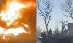 Lautan Api Ratakan Kampung Adat Sade Lombok, 129 Rumah Sasak Ludes