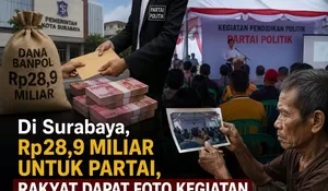 Di Surabaya, Rp28,9 Miliar untuk Partai, Rakyat Dapat Foto Kegiatan