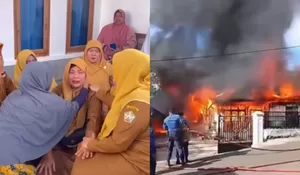Isi Rumah Ludes Dilalap Si Jago Merah, Guru SDN 1 Bebesen Aceh Menangis Histeris