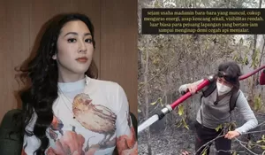 Terjang Asap Pekat Kalimantan, Sherina Munaf Turun Langsung Padamkan Api Karhutla