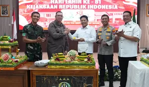 Kapolresta Sidoarjo Berikan Ucapan Dan Hadiri Tasyakuran Hari Ulang Tahun Kejaksaan RI ke-81