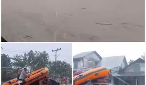 Hujan Deras 2 Jam, Beberapa Ruas Jalan di Nias Selatan Terendam Banjir