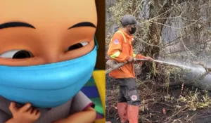 Dikepung Jerebu Karhutla Indonesia, Upin dan Ipin Turun Tangan Edukasi Warga Malaysia