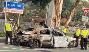 Laju Kencang Ioniq 6 Berakhir Tragis: Hantam Separator Tomang Hingga Hangus Terbakar