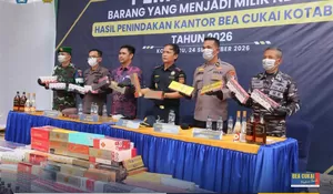 Lautan Rokok Ilegal Ratusan Juta Rupiah Hancur di Tangan Bea Cukai Kotabaru