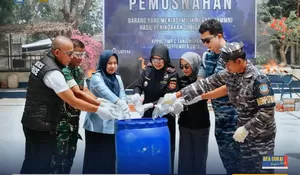 Gempur Rokok dan Miras Ilegal, Bea Cukai Tanjungpandan Binasakan Ratusan Ribu Barang Sitaan