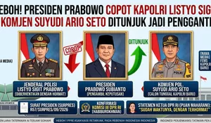 Heboh! Presiden Prabowo Copot Kapolri Listyo Sigit, Komjen Suyudi Ario Seto Ditunjuk Jadi Pengganti