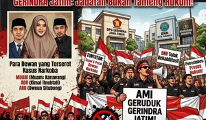 3 Dewan Terseret Kasus Narkoba, AMI Bakal Geruduk GERINDRA Jatim: Jabatan Bukan Tameng Hukum!