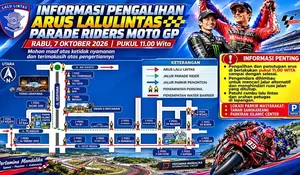 Catat! Kota Mataram Gelar Rekayasa Lalu Lintas Saat Parade Rider MotoGP Mandalika 2026