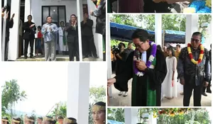 Bupati Nias Selatan Hadir Penyerahan serah Terima Rumah Dinas Pendeta Resort BNKP 14 Lolowau,berjalan dengan sukses dan Lancar