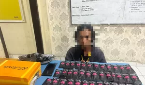 Operasi Sarang Narkoba (OSN) ,Satresnarkoba Polres Siak Bekuk Kurir Etomidate di Perawang, 38 Paket Barang Bukti Diamankan