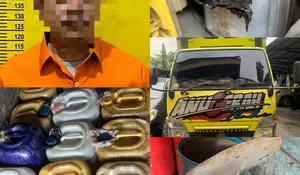 POLRES SIAK UNGKAP DUGAAN PENYALAHGUNAAN BBM SUBSIDI BIO SOLAR DI PERAWANG, 1,2 TON BBM DIAMANKAN