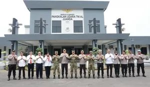 Silaturahmi Perkuat Sinergitas, Kapolresta Sidoarjo Kunjungan ke Lanudal Juanda