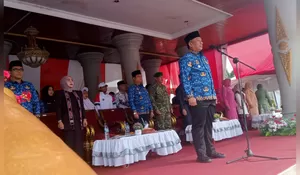 Dengan Tema 'Patriotik, Gigih, Berempati Pemuda Untuk Indonesia', Bupati Anton Irup Upacara Hari Sumpah Pemuda ke 98, Tampil Memukau Drama Kolosal 
