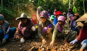 TMMD Garut: Saat Ibu-Ibu Desa Mekarmulya Jadi “Kontraktor Dadakan”, Jalan Desa Akhirnya Dibangun dengan Tenaga Gotong Royong