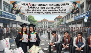 Nilai A Bertebaran, Pengangguran Sarjana Ikut Berkeliaran: Inflasi Nilai Bikin Dunia Pendidikan Terlihat Cantik di Raport, Pusing di Dunia Kerja