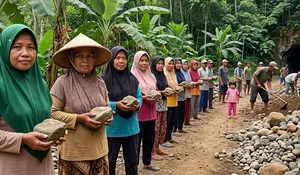 TMMD Garut di Malangbong: Saat Warga Turun Angkut Batu, Negara Akhirnya Terlihat Datang ke Kampung