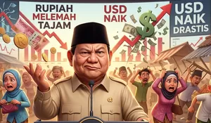 Rupiah Tembus Rp17.663 per Dolar AS, Prabowo Minta Rakyat Tenang "Orang Desa Tidak Pakai Dolar"
