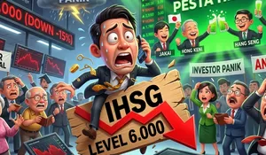 Info IHSG Anjlok ke Level 6.000, Investor Panik Massal Saat Bursa Asia Pesta Hijau
