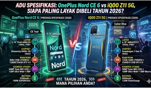 Adu Spesifikasi OnePlus Nord CE 6 vs iQOO Z11 5G, Siapa Paling Layak Dibeli Tahun 2026?