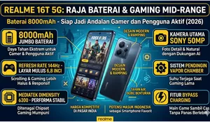 Realme 16T 5G Hadir dengan Baterai 8000mAh, Siap Jadi Andalan Gamer dan Pengguna Aktif