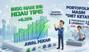 Info IHSG Hari Ini Hijau Tipis di Awal Pekan, Investor Diajak Bersyukur Meski Portofolio Masih “Diet Ketat”