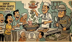 Modus Dapur MBG Palsu Terbongkar: Saat Makan Gratis Dijadikan Umpan, Uang Korban Justru yang ‘Dimasak’