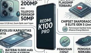 Bocoran Spesifikasi Redmi K100 Pro: Strategi Xiaomi Hadirkan Monster Baterai dan Kamera 200MP
