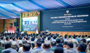 Presiden Prabowo Sampaikan Taklimat kepada Seribu Perwira Siswa TNI dan Polri