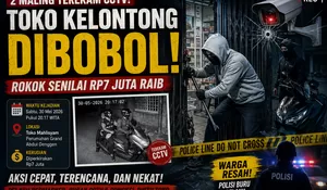 Aksi Maling Terekam CCTV, Toko Kelontong di Grand Abdul Denggen Dibobol Dua Pria Bermasker
