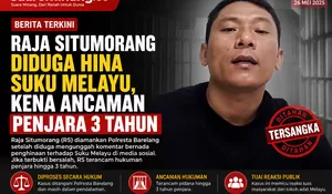 Raja Situmorang Ditahan, Terancam 3 Tahun Penjara atas Dugaan Penghinaan terhadap Suku Melayu