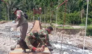 Kodim Aceh Tenggara Percepat Jembatan Penghubung Pedalaman