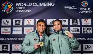 Dua atlet Indonesia Sapu Dua Medali Emas Panjat Tebing Dunia di Chamonix