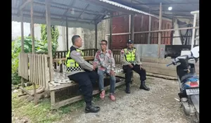 Cegah Kejahatan, Personel Polsek Sungai Mas Blusukan Sambangi Warga Geudong