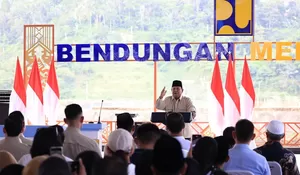 Prabowo Resmikan 5 Bendungan, Optimistis Indonesia Bertransformasi Jadi Lumbung Pangan Dunia
