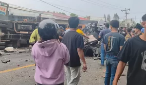 Tabrakan Beruntun Guncang Sibolangit, 7 Kendaraan Ringsek dan Truk Terguling
