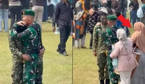 Viral Prajurit TNI Dipeluk Komandan saat Sendiri di Momen Kelulusan, Ternyata Emaknya Sempat Lewat tapi Nggak Ngeh!