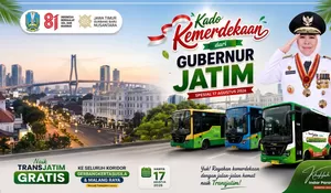 Trans Jatim Gratis pada 17 Agustus 2026, Ini Wilayah dan Layanan yang Berlaku