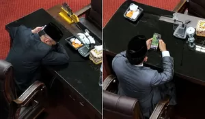 Miris! Anggota DPRD Pringsewu Tertidur dan Main TikTok Saat Paripurna
