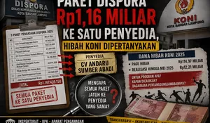 Sembilan Paket Dispora Bandar Lampung, Satu Penyedia Disorot