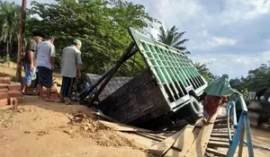 Jembatan Darurat Indra Makmu Aceh Timur Rusak Lagi, Diduga Setelah Dilintasi Truk Bermuatan