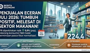 Kinerja Penjualan Eceran Juli 2026 Tumbuh 0,9 Persen, Sektor Makanan dan Minuman Jadi Penopang