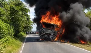 Kecelakaan Bus ALS vs Truk Tangki di Muratara, 16 Orang Tewas Terbakar di Jalan Lintas Sumatera