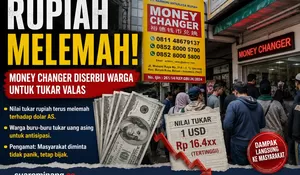 Rupiah Melemah, Money Changer Diserbu Warga untuk Tukar Valas