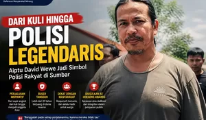 Polisi Viral dari Sumbar: Kisah Aiptu David Wewe, dari Kuli hingga Jadi Buser Tangguh
